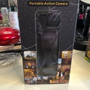 Black Portable Action Camera